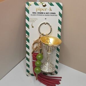 🫒🔹️ Piper K🔹️ Martini Olive Keychain Bag Charm